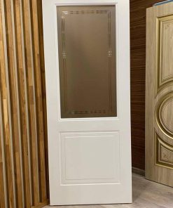 درب چوبی شیشه ای کد 1027