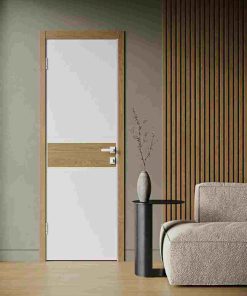 Wooden bathroom door