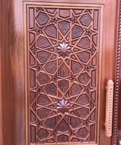درب ورودی مسجد دو لنگه هلالی رنگ پلی اورتان کد 009 ابعاد سفارشی