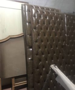درب چوبی آکوستیک ضدصدا چرم کوب قهوه ای