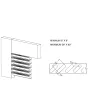 درب چوبی کابینت کلاسیک ماهگون کد 053 با روکش راش ابعاد سفارشی