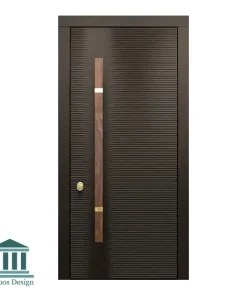درب لابی چوبی لوکس با دستگیره فلزی خاص کد 306465