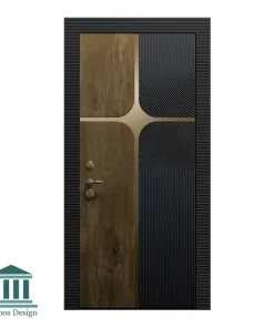 درب لابی چوبی با روکش طبیعی راش کد 30462