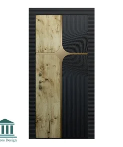 درب لابی چوبی با روکش طبیعی راش کد 30462