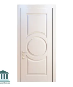 درب داخلی چوبی رنگ سفید کلاسیک کد 30456